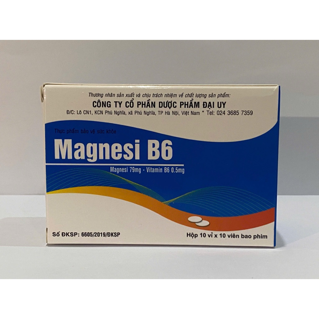 Viên uống bổ sung Magie B6 Đại Uy - Hỗ trợ trong các trường hợp thiếu magie - Hộp 100 viên