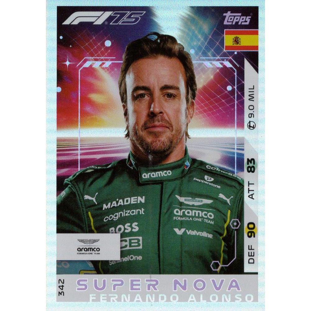 Thẻ Topps F1 Turbo Attax 2025 tay đua Fernando Alonso