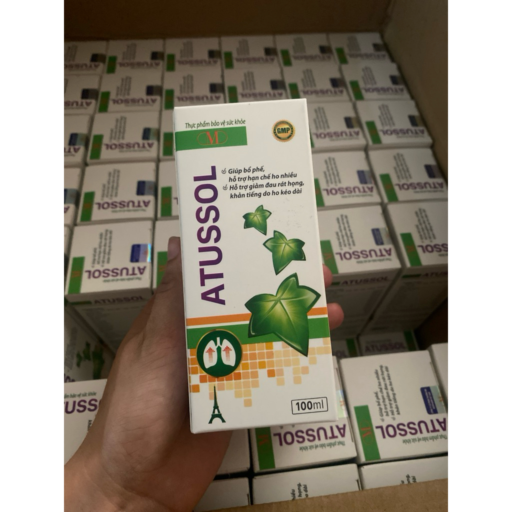 Siro ATUSSOL giúp bổ phế , giảm ho, khản tiếng dùng được cho trẻ nhỏ và phụ nữ có thai