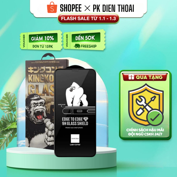 Kính Cường Lực Full Màn Cho IP 7 / 8 / X / 11 / 12 / 13 /14 /15 / 16 Pro Promax / 17