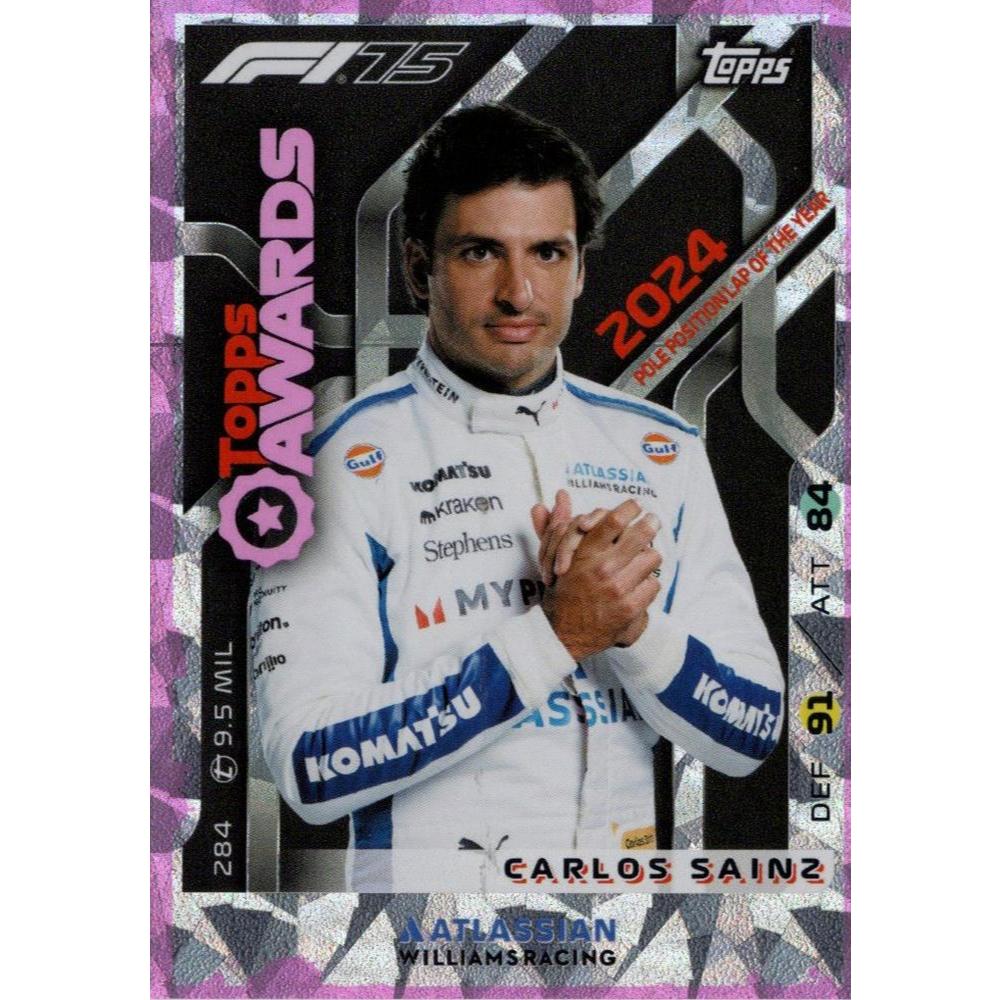 Thẻ Topps F1 Turbo Attax 2025 tay đua Carlos Sainz