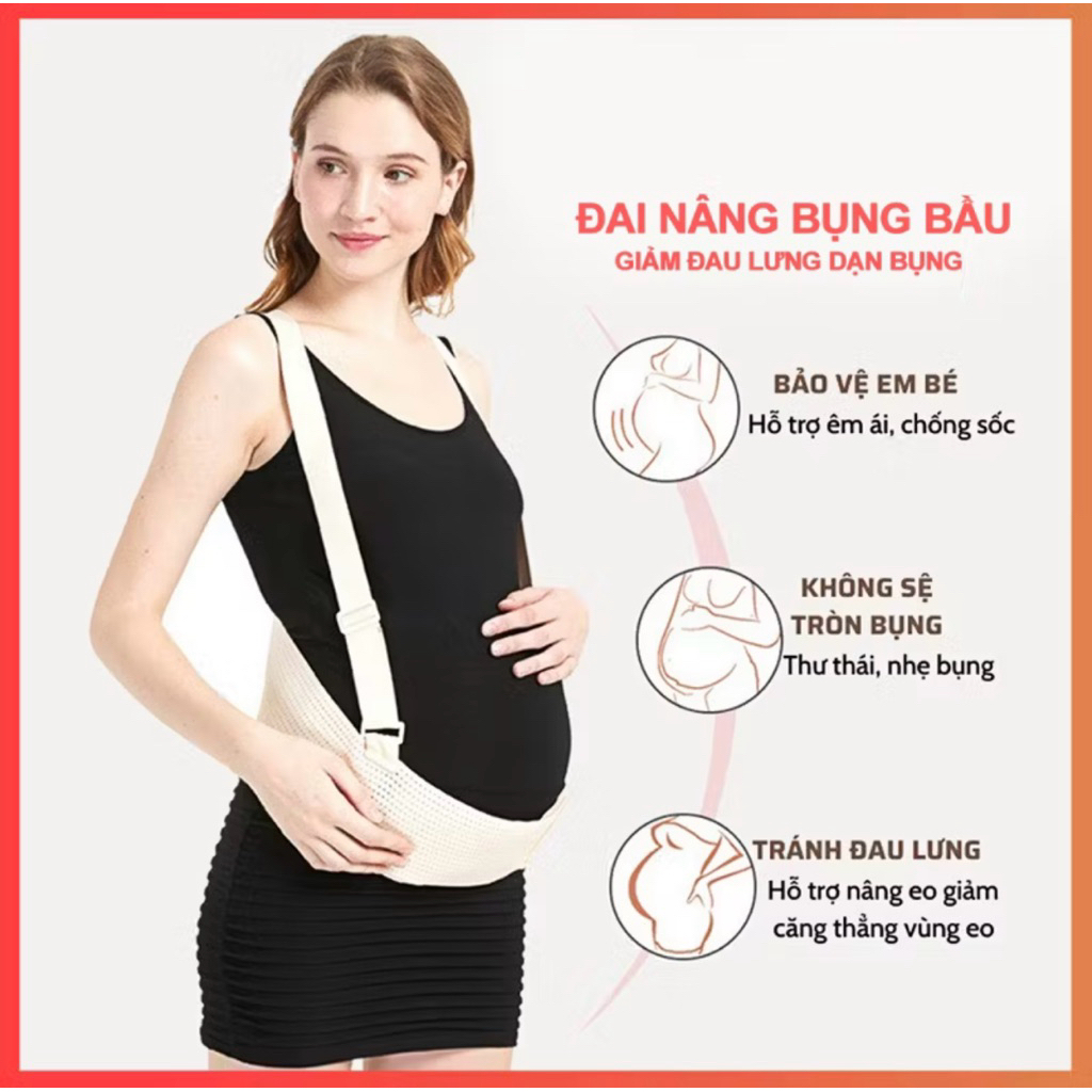 HCM🔥Đai Nâng Đỡ Bụng Bầu - Giảm Đau Lưng , Hạn chế Rạn Bụng - vải thiết kế thoáng khi dễ chịu khi đeo