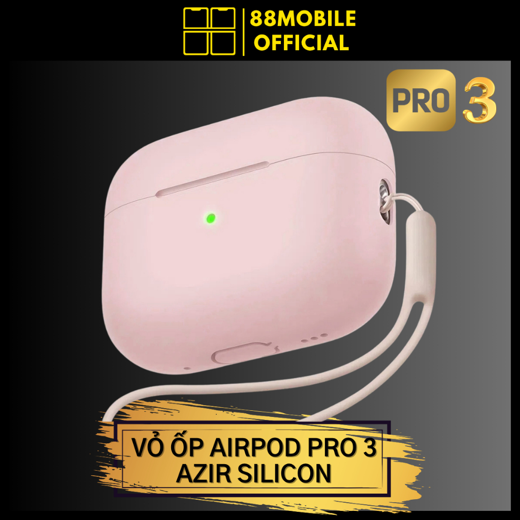 Ốp airpod pro 3 Azir Pro 3 silicon dây cao su bao đựng bảo vệ tai nghe I 88Mobile