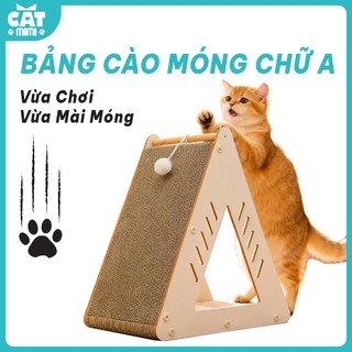 Bàn cào móng cho mèo hình chữ A MIMI CAT 43*38*24cm, đa năng, an toàn, hạn chế mèo cào sofa