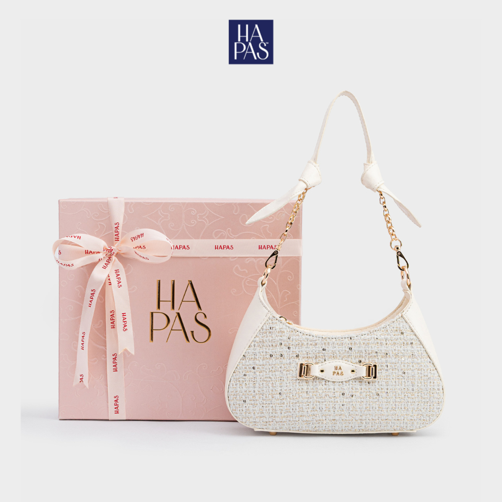 [TWEED NO.2] Túi Đeo Vai Hobo Quai Nơ Mavie HAPAS Sz 24 - Túi Đi Chơi Nữ Tính