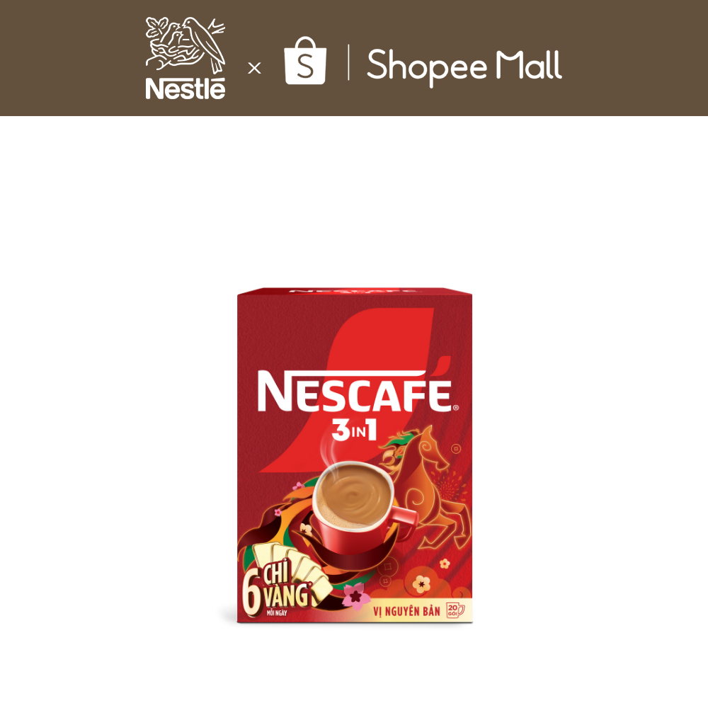 [CÀO TRÚNG THƯỞNG TẾT] NESCAFÉ 3in1 VỊ NGUYÊN BẢN (16g x 20 gói) - Phiên bản Tết 2026