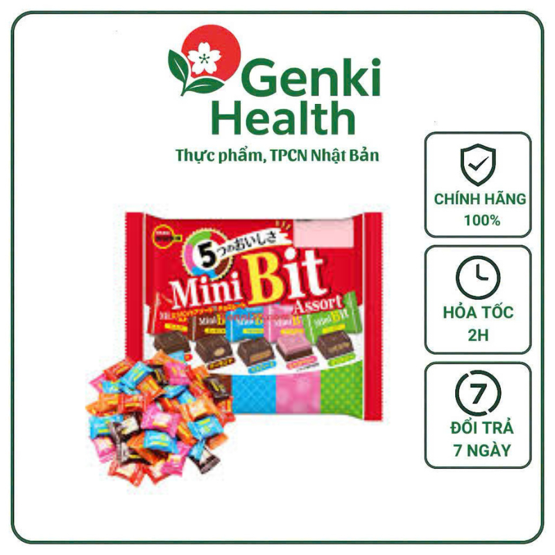 Kẹo Socola Tổng Hợp Mini Bit Bourbon 102g Nội Địa Nhật