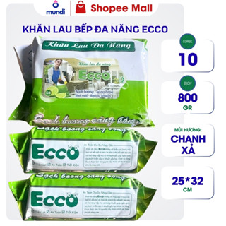 Thùng 10, 2 & 5 Gói Khăn Lau Đa Năng ECCO Gói 800Gr, Khăn Lau Bếp Amy, Khăn Lau Bếp ECCO, KHĂN ƯỚT