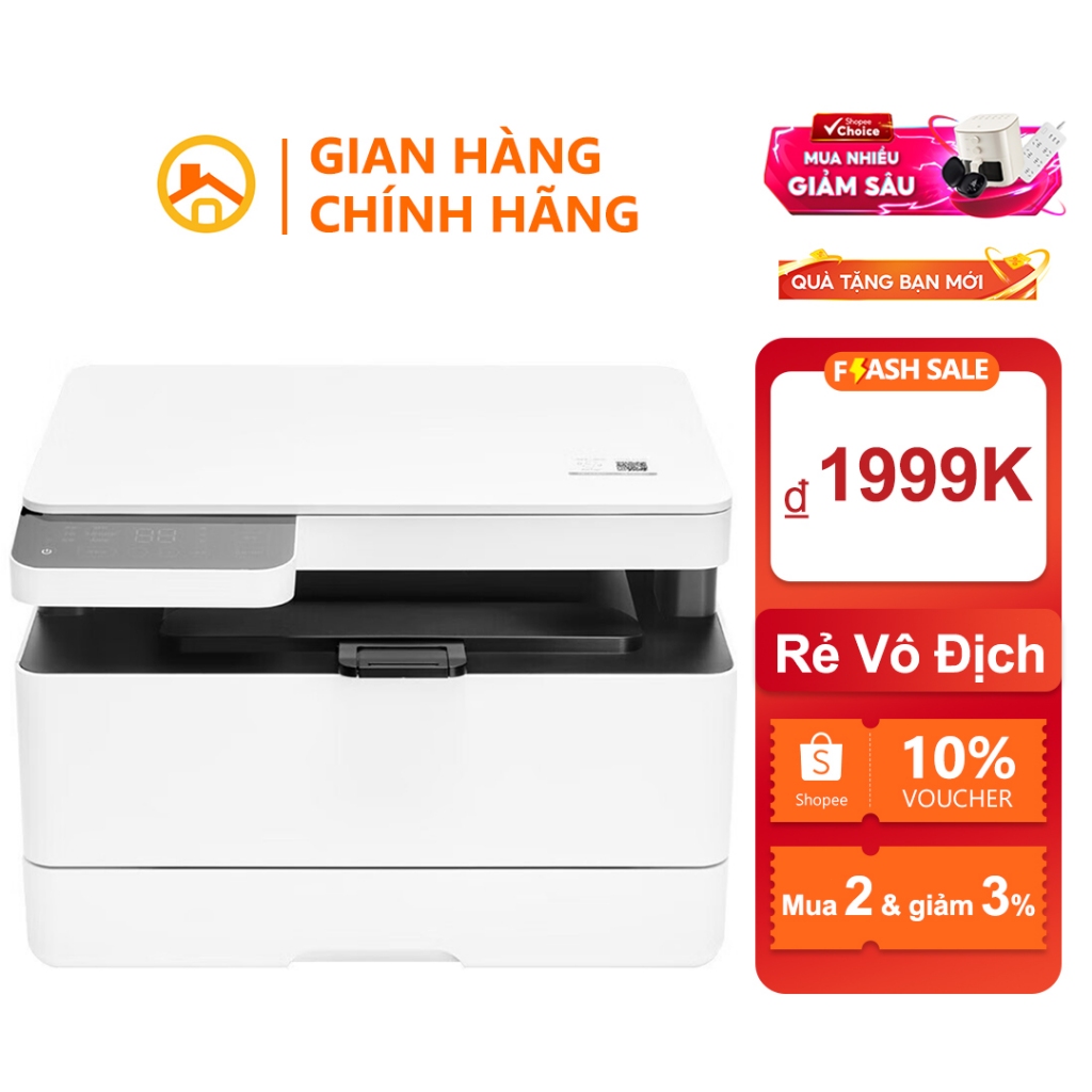 Máy In Đa Chức Năng Laser Xiaomi K200 - In, Quét, Copy, Fax - Kết Nối WiFi, Mobile App