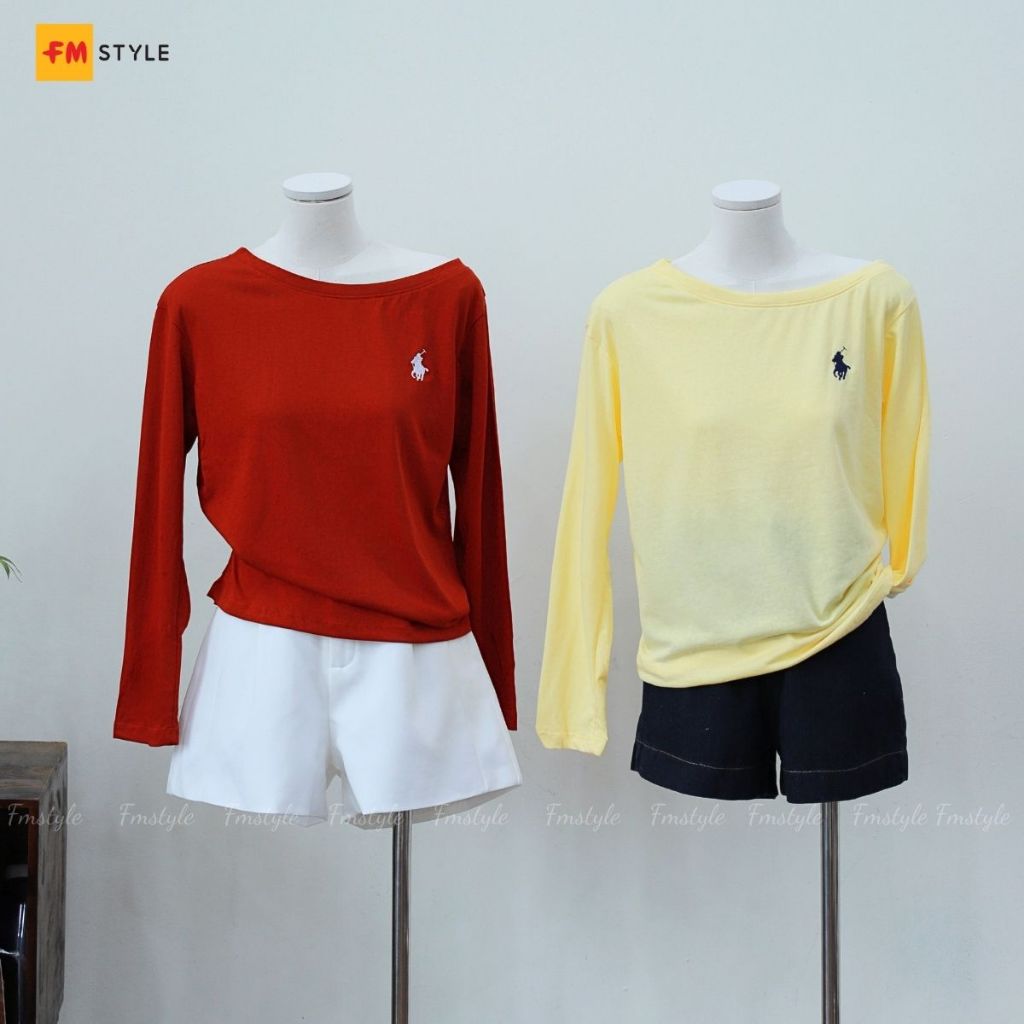 Áo Kiểu Nữ Trễ Vai Tay Dài FMSTYLE Thêu Ngựa Phong Cách Hàn Quốc, Thời Trang Trẻ Trung 25110680