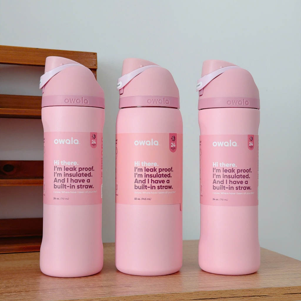 Bình Giữ Nhiệt Thể Thao Owala Freesip Rose Quartz 24oz,32oz Hàng Chính Hãng US