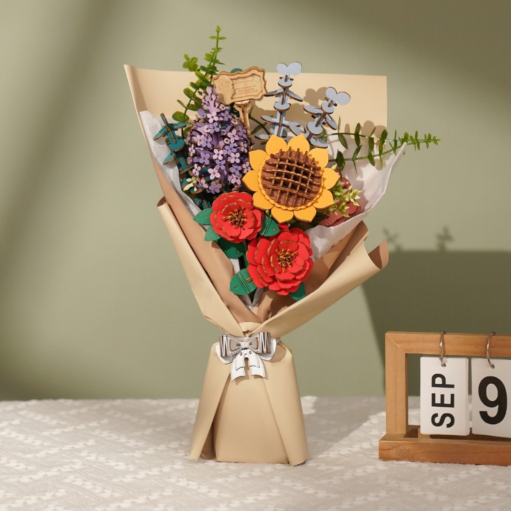 Rowood Wooden Flower Bouquet TW01H | Bó Hoa Gỗ 3D DIY Trang Trí & Quà Tặng Ý Nghĩa
