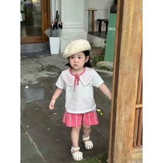  Set bộ cộc tay bé gái 1-6 tuổi Miniumbaby mix quần váy nhiều hoạ tiết chất cotton mềm mát SB2447 
