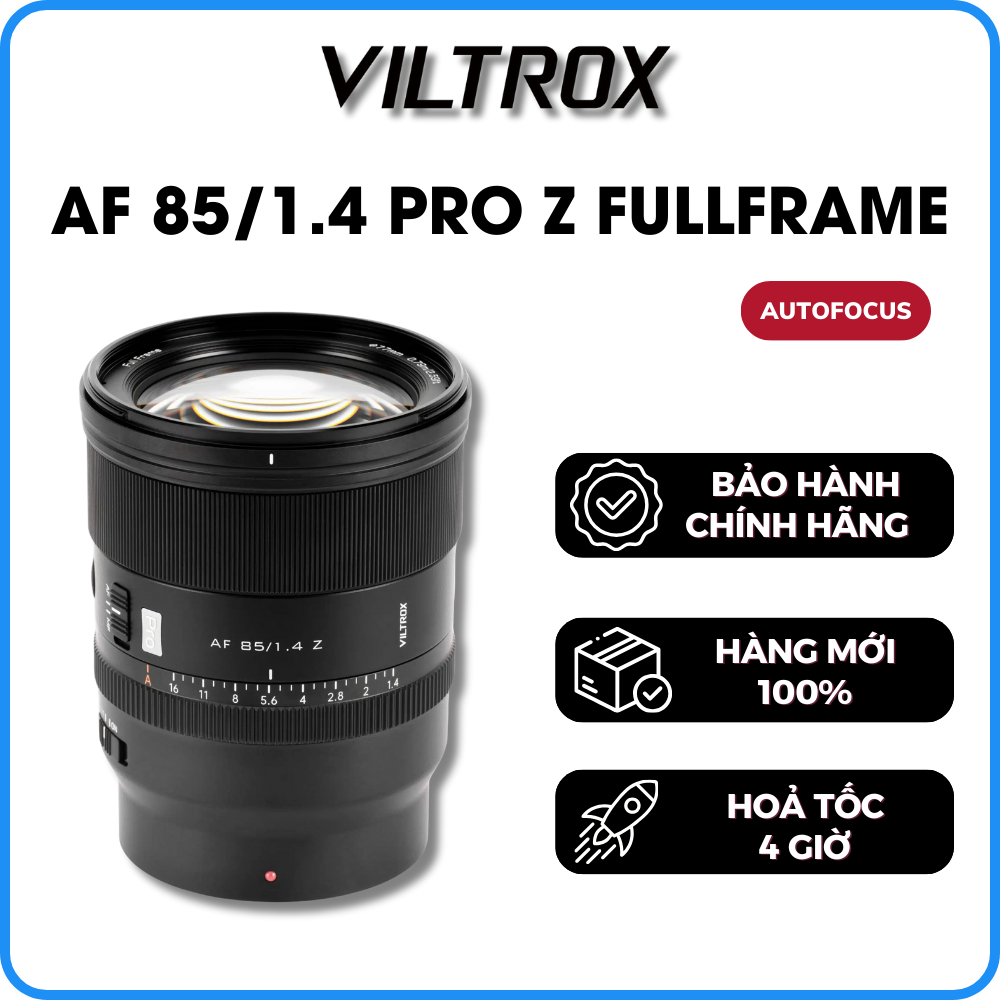 Ống Kính VILTROX AF 85MM F1.4 PRO Z Full-Frame Dành Cho Máy Ảnh Nikon Z-mount - Bảo Hành 12 Tháng