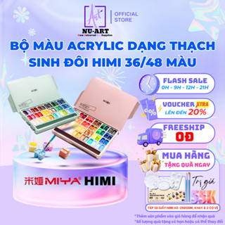   Siêu Hot  Bộ 36 48 Màu Acrylic Himi Sinh Đôi Dạng Thạch Cao Cấp 