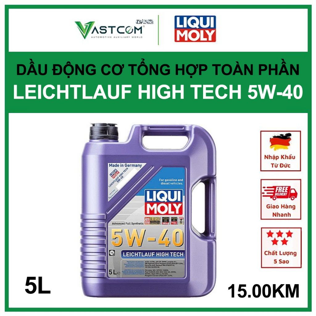 DẦU NHỚT Ô TÔ (LEICHTLAUF HIGH TECH 5W40 LIQUI MOLY) 5L - LIQUI MOLY 2328