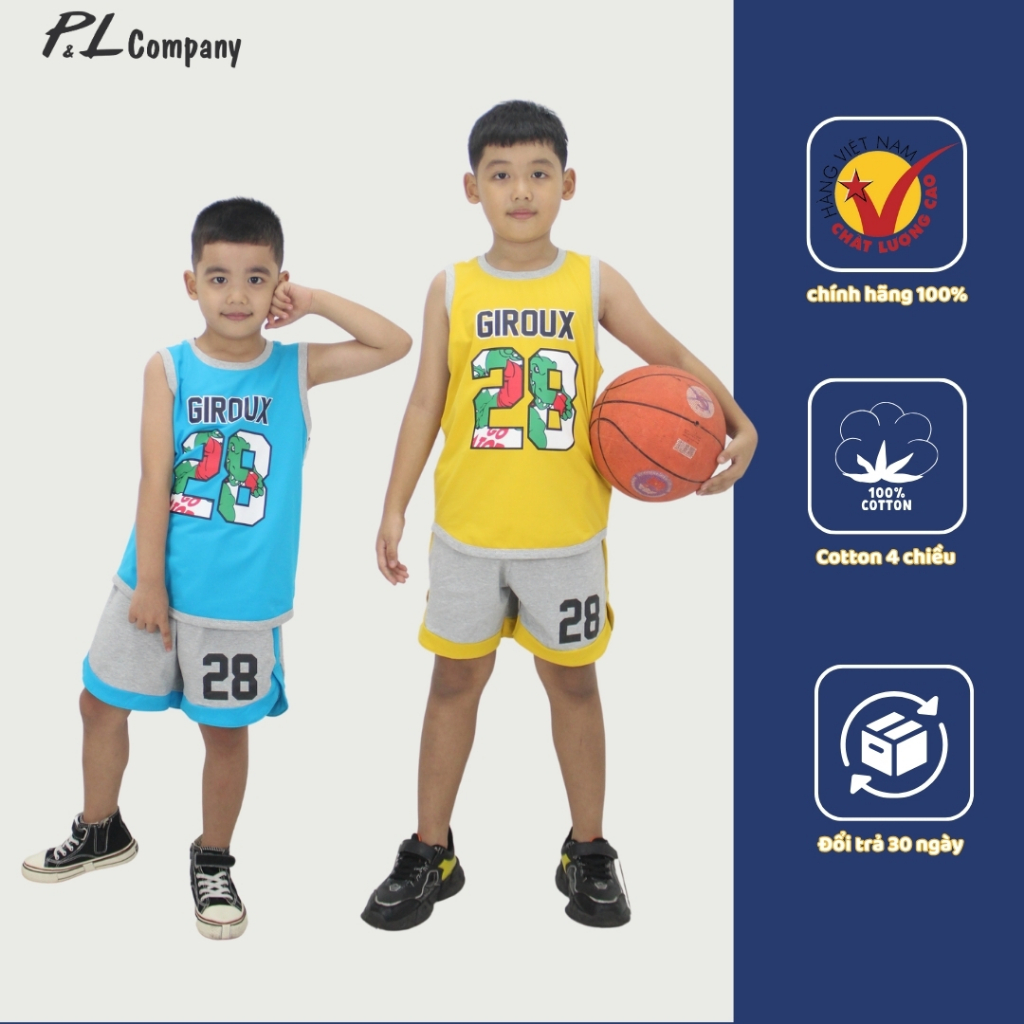 (Size 12kg-64kg)Bộ Quần Áo Thun Cotton 4 Chiều Cao Cấp Sát Nách Thể Thao Thoáng Mát ZAkids ZAB2315