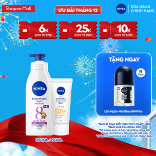  Bộ đôi Sữa Dưỡng Thể NIVEA 8 Super Foods 350ml & Kem Chống Nắng NIVEA Protect & Light Feel SPF50+ PA+++ 90ml-98412+86018 