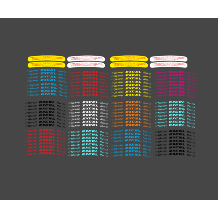 Tem dán niềng mẫu Excel - chất liệu UV cao cấp