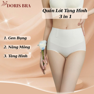  Quần Lót Su Cạp Cao Gen Nịt Bụng Doris QG208 Siết Eo Chống Cuộn Nâng Mông Tàng Hình Không Viền 