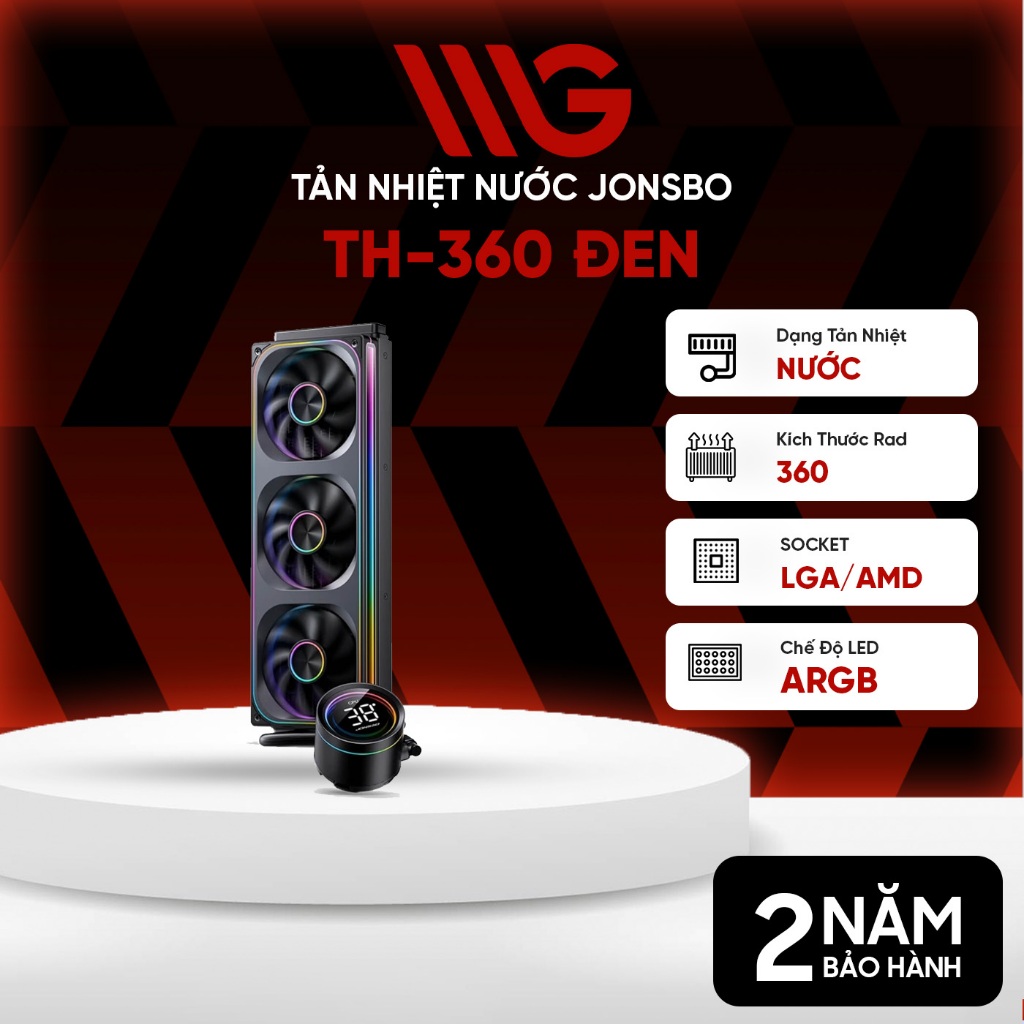 Tản Nhiệt Nước CPU Jonsbo TH-240 TH-360 Đen/Trắng - Hiệu Năng Vượt Trội, LED ARGB Cực Đỉnh