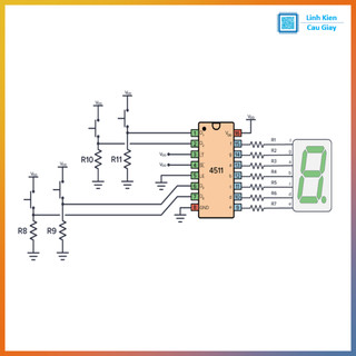 Linh kiện IC CD4511 IC giải mã BCD ra LED 7 đoạn