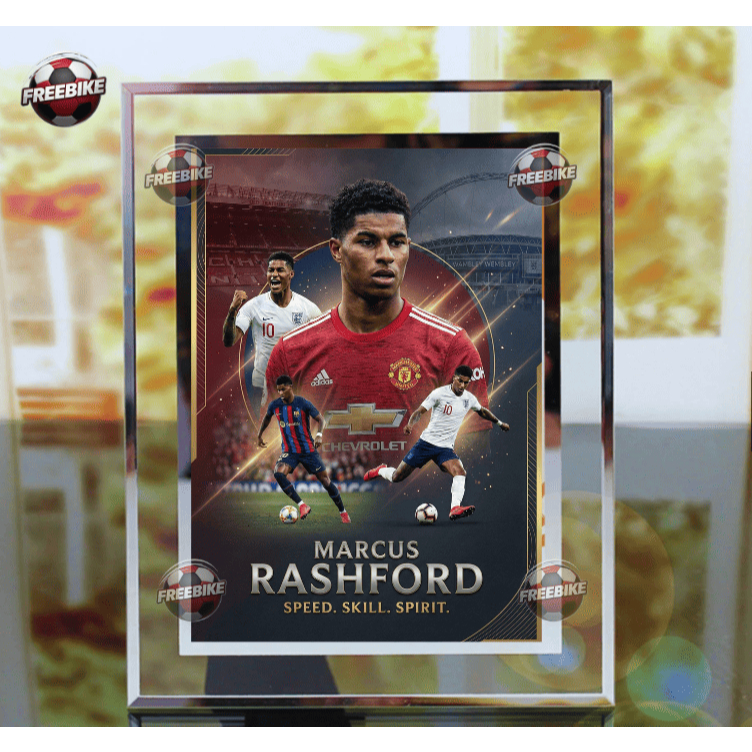 KHUNG POSTER MARCUS RASHFORD BẰNG KÍNH PHA LÊ CAO CẤP