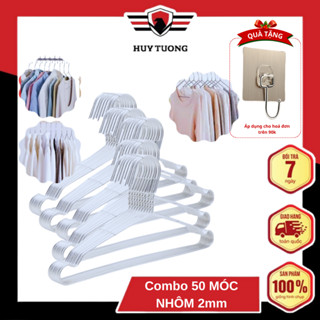  Combo 50 Móc Nhôm Treo Quần Áo Huy Tưởng Móc Phơi Đồ Móc Quần Áo Người Lớn Và Trẻ Em 