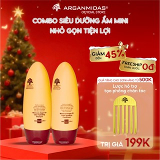  Combo Mini Gội xả siêu dưỡng ẩm Arganmidas - 50ml 