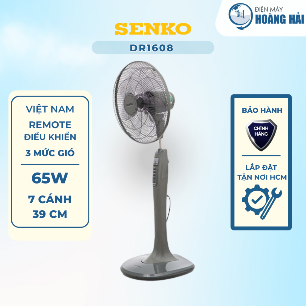 DR1608 | Quạt đứng điều khiển từ xa SENKO DR1608 - Chính Hãng