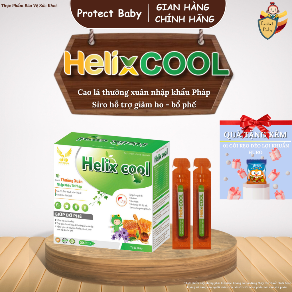 HELIX COOL (H/20 ống x 10ml) - Siro hỗ trợ giảm ho, sổ mũi