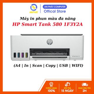   Tặng Giấy A4 Double A  Máy in phun màu đa năng HP Smart Tank 580  A4 | In | Scan | Copy | USB | WIFI  
