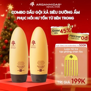  Cặp Dầu Gội Xả  Arganmidas Dưỡng Tóc Bóng Khỏe Tinh Chất Argan Oil Cao Cấp Cho Tóc Khô Xơ Rối Suôn Mượt 450ml 