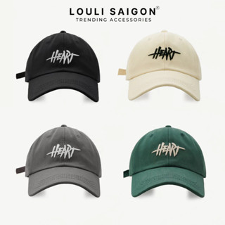 [Peinn] Mũ lưỡi trai HEART chất liệu vải kaki, form mềm thời trang, nón lưỡi trai nam nữ M09