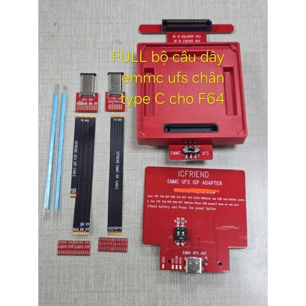 Đế V3 mới nhất câu dây EMMC UFS chân Type-C cho box F64 Mipi Jtag+