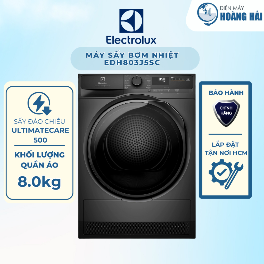 EDH803J5SC | Máy sấy bơm nhiệt Electrolux UltimateCare 500 8 kg EDH803J5SC - Hàng chính hãng