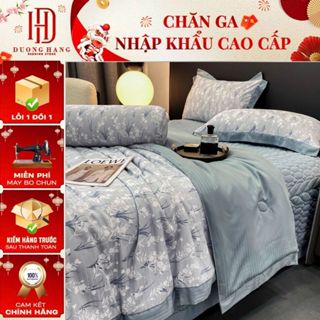   Set 5 Món  Bộ Chăn Ga Gối Trần Phủ Cotton Lụa Mark Jacob Chất Liệu Cao Cấp – BST Xuân Hè 2025 – Dương Hằng Bedding 