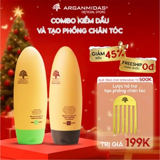  Combo dầu gội kiềm dầu Arganmidas tạo phồng chân tóc và giảm rụng tóc dầu xả Collagen siêu dưỡng ẩm Phục Hồi Tóc Hư450ml 
