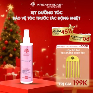 Xịt dưỡng bảo vệ tóc Arganmidas  Xịt dưỡng trước khi sấy và tạo kiểu Siêu dưỡng tóc hư tổn tóc mềm mượt -250ml 