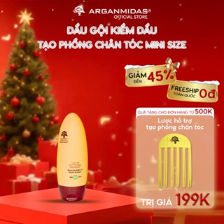   Mini  Dầu gội kiềm dầu Arganmidas tạo phồng chân tóc 50ml 