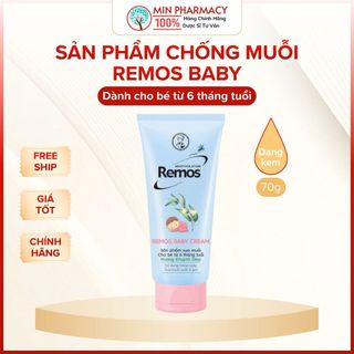  KEM Chống Muỗi Cho Bé Từ 6 tháng tuổi REMOS BABY Hương Khuynh Diệp tuýp 70g 