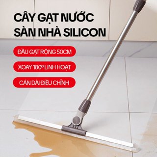 Cây Gạt Nước Sàn Nhà KITIMOP G50, Chổi Gạt Nước Silicon Xoay 180 Độ, Cán Điều Chỉnh Chiều Dài