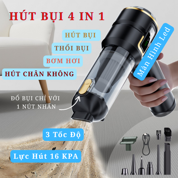 Máy Hút Bụi Ô Tô Cao Cấp Không Dây