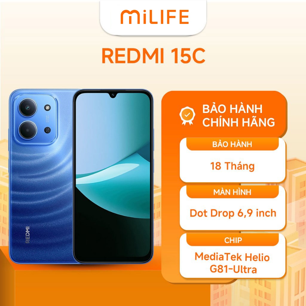 Điện Thoại Xiaomi Redmi 15C (4+128GB | 6+128GB) Chính Hãng BH 18 Tháng