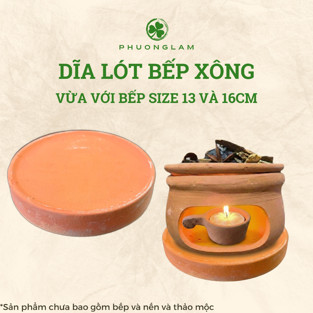 Dĩa lót bếp xông đất nung cách nhiệt giữ sạch mặt bàn