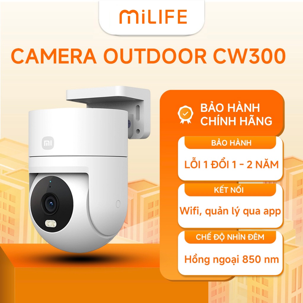 Camera Ngoài Trời Xiaomi Outdoor Camera CW300 EU Chính Hãng BH 2 Năm