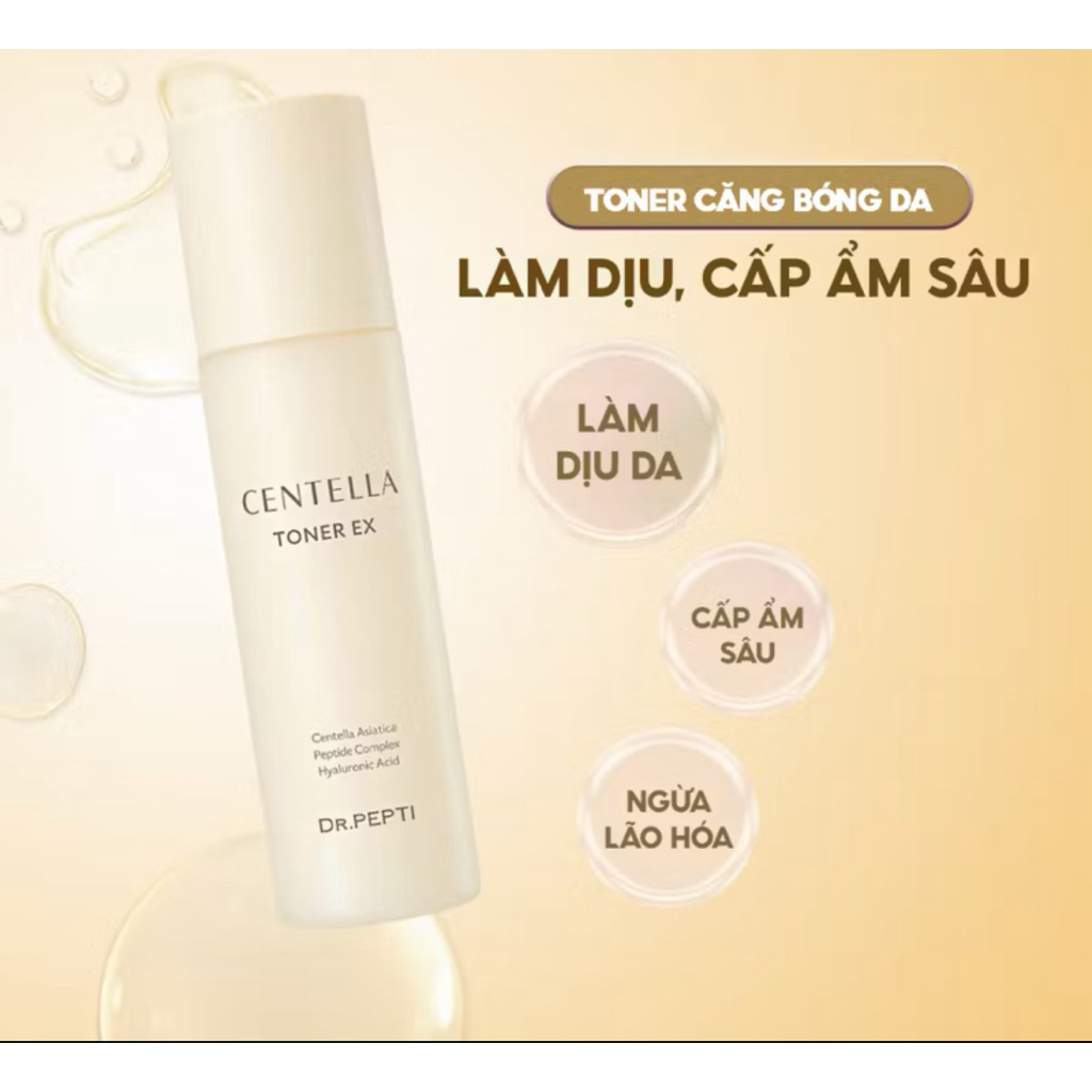 [Bao bì mới] Toner Dr.Pepti Centella Toner Dưỡng Da Căng Bóng 180ml Chính Hãng Hàn Quốc Chính Hãng 1