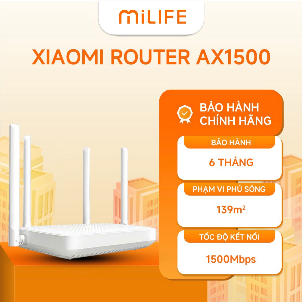 Bộ Phát Wifi Xiaomi Router AX1500 (White) BH 6 Tháng