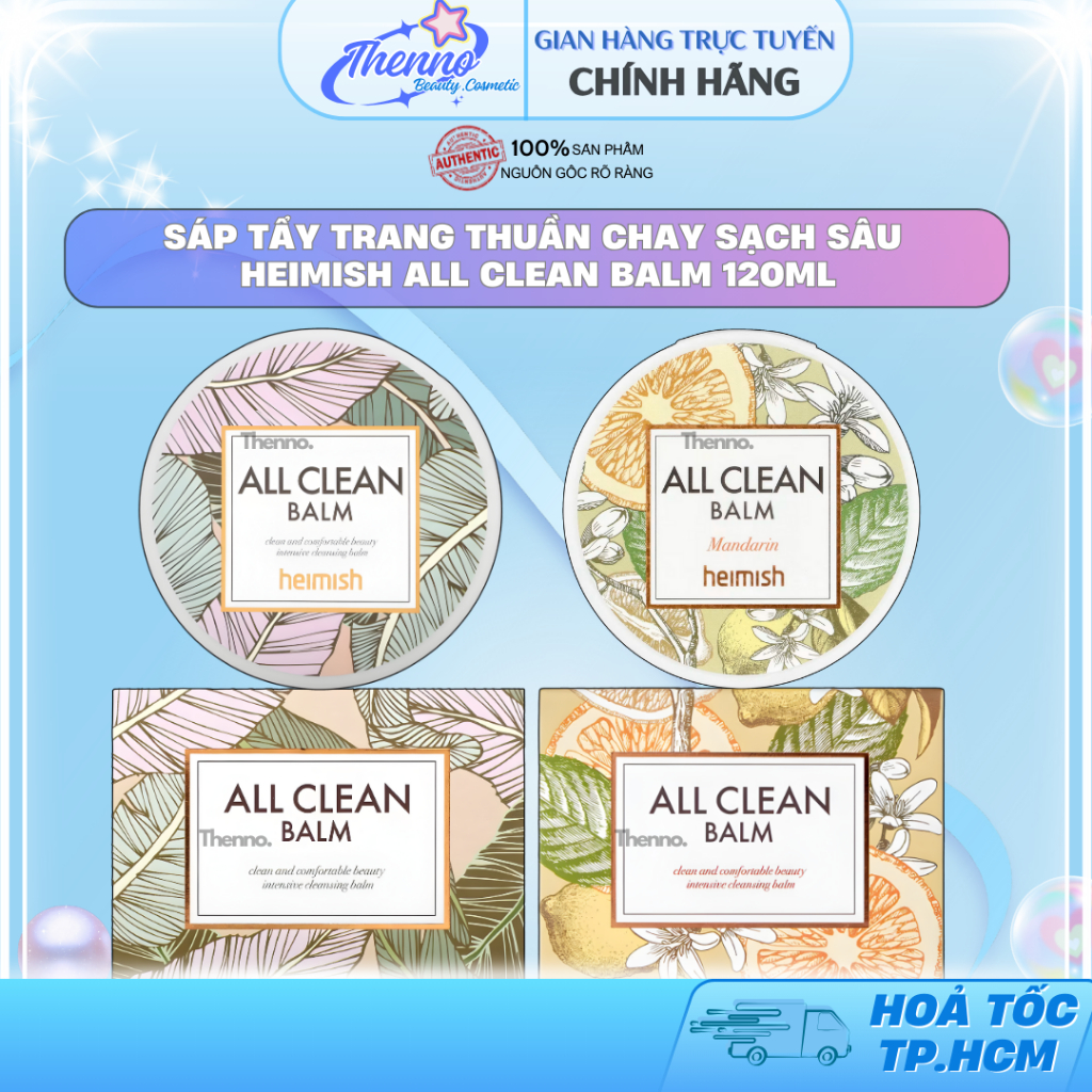 Sáp Tẩy Trang Thuần Chay Sạch Sâu Heimish All Clean Balm 120ml Hàn Quốc