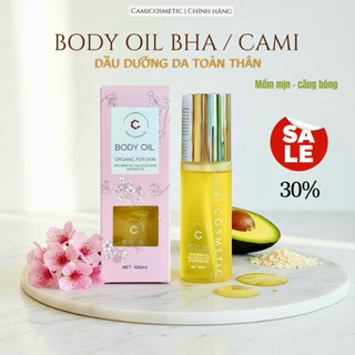 (CHÍNH HÃNG) Dầu dưỡng da toàn thân, body oil cami, mềm mịn,cấp ẩm,giảm viêm lỗ chân lông,hỗ trợ dưỡng sáng da ,100ML